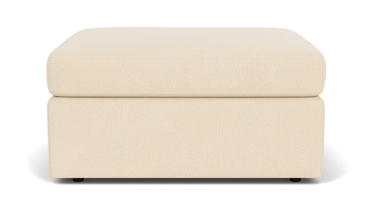 Sky - Fabric Stationary Square Cocktail Ottoman