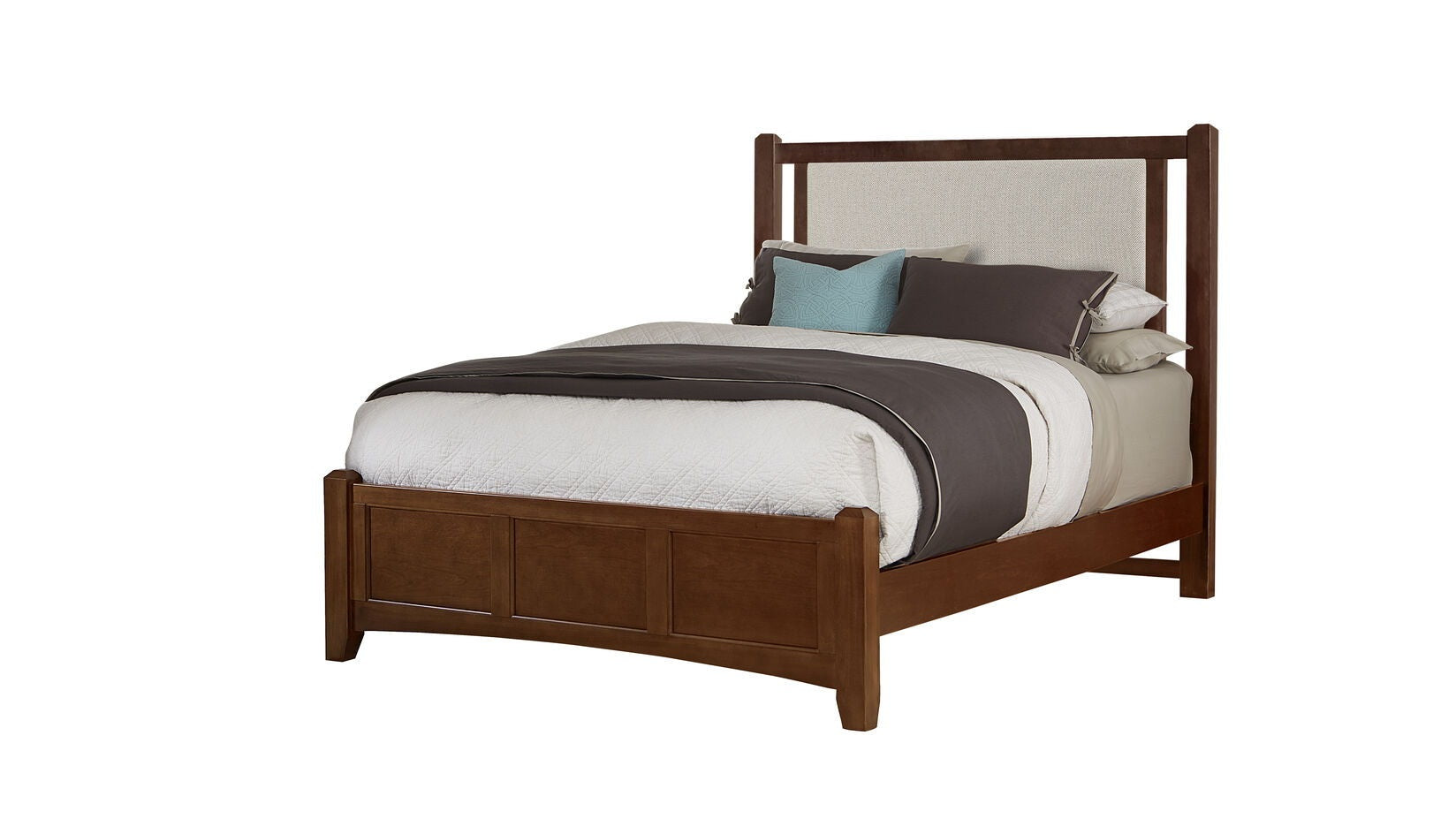 Bonanza - Pebble Gray Upholstered Bed With Storage Footboard