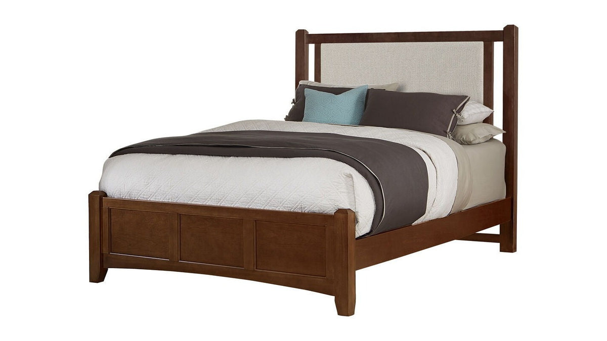 Bonanza - Pebble Gray Upholstered Bed With Storage Footboard