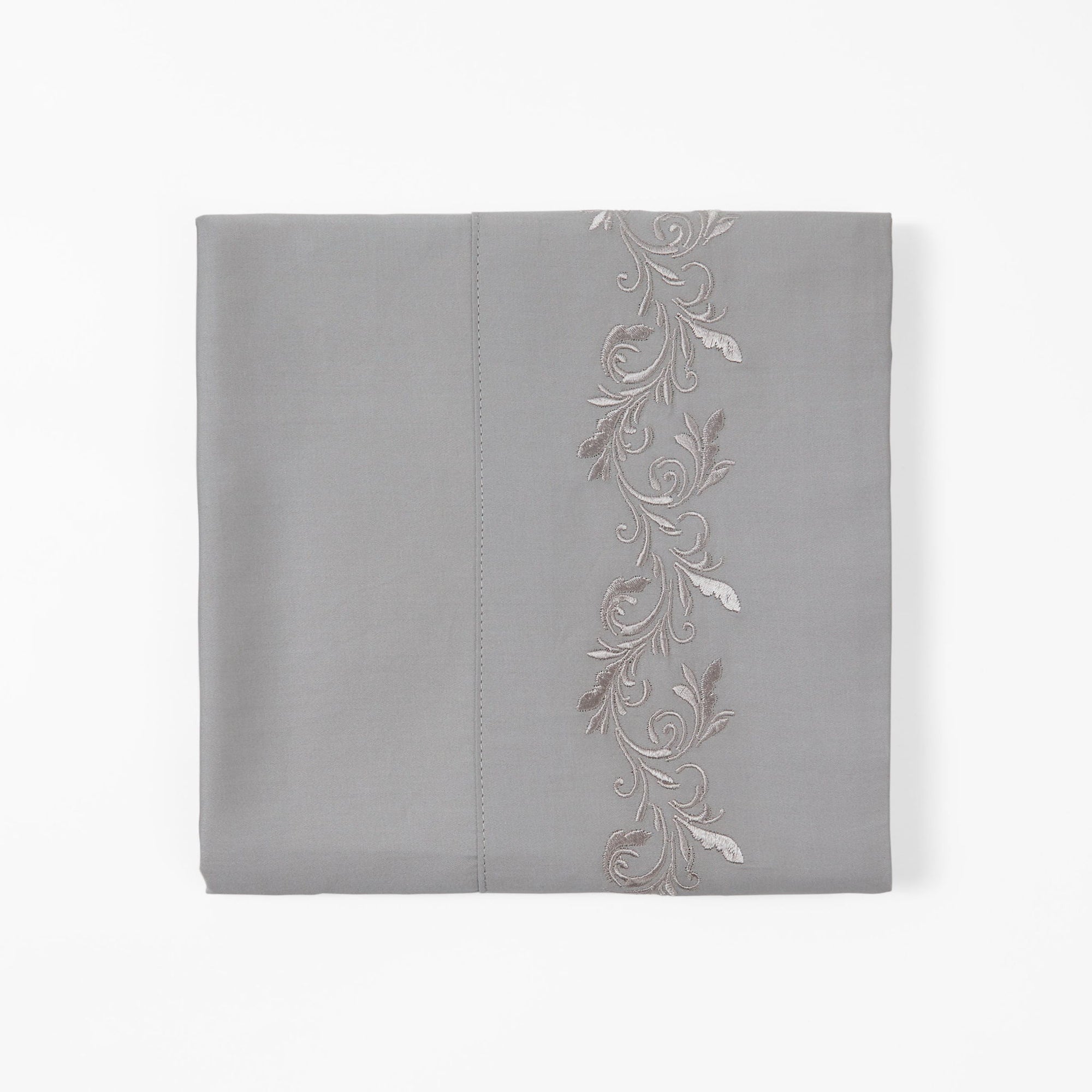 Scroll Sheet - King 350TC Gray Scroll Embroidered Sheet Set (Set of 4) - Gray