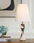 Marcela - Panda Marble Buffet Lamp - Black