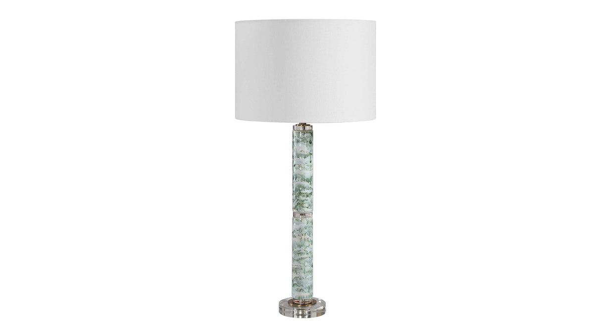 Jameis - Marbled Table Lamp - Green / White
