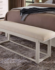 Lodge & Loft - Upholstered Bench - Ivory Cream