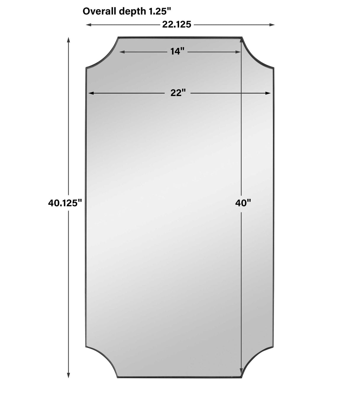 Lennox - Scalloped Corner Mirror