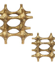 Gilded - Connection Modern Sculptures (Set of 2) - Brass / Gold