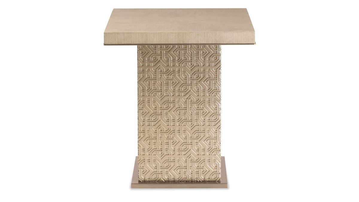Geometry - High Side Table - Polished Limestone