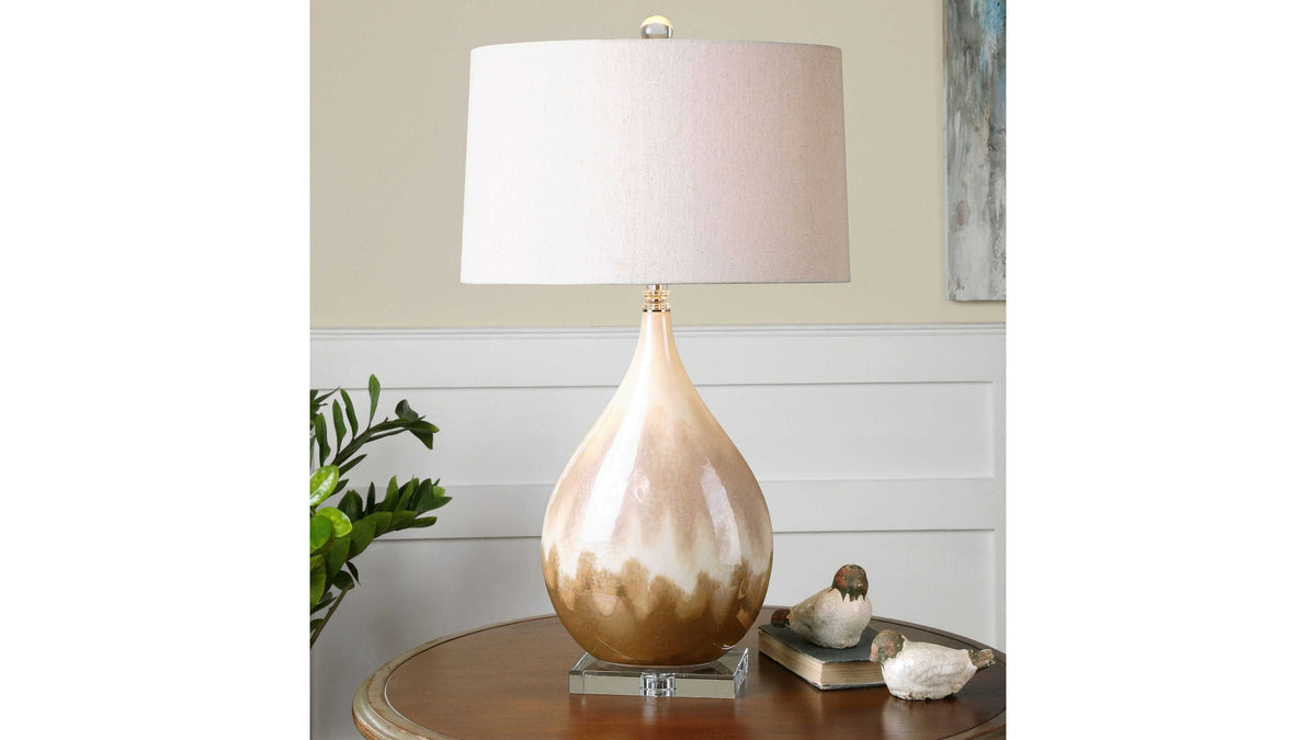 Flavian - Glazed Ceramic Lamp - Light Brown