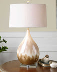 Flavian - Glazed Ceramic Lamp - Light Brown