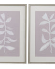 Fresh Leaves II Framed Print - Gray