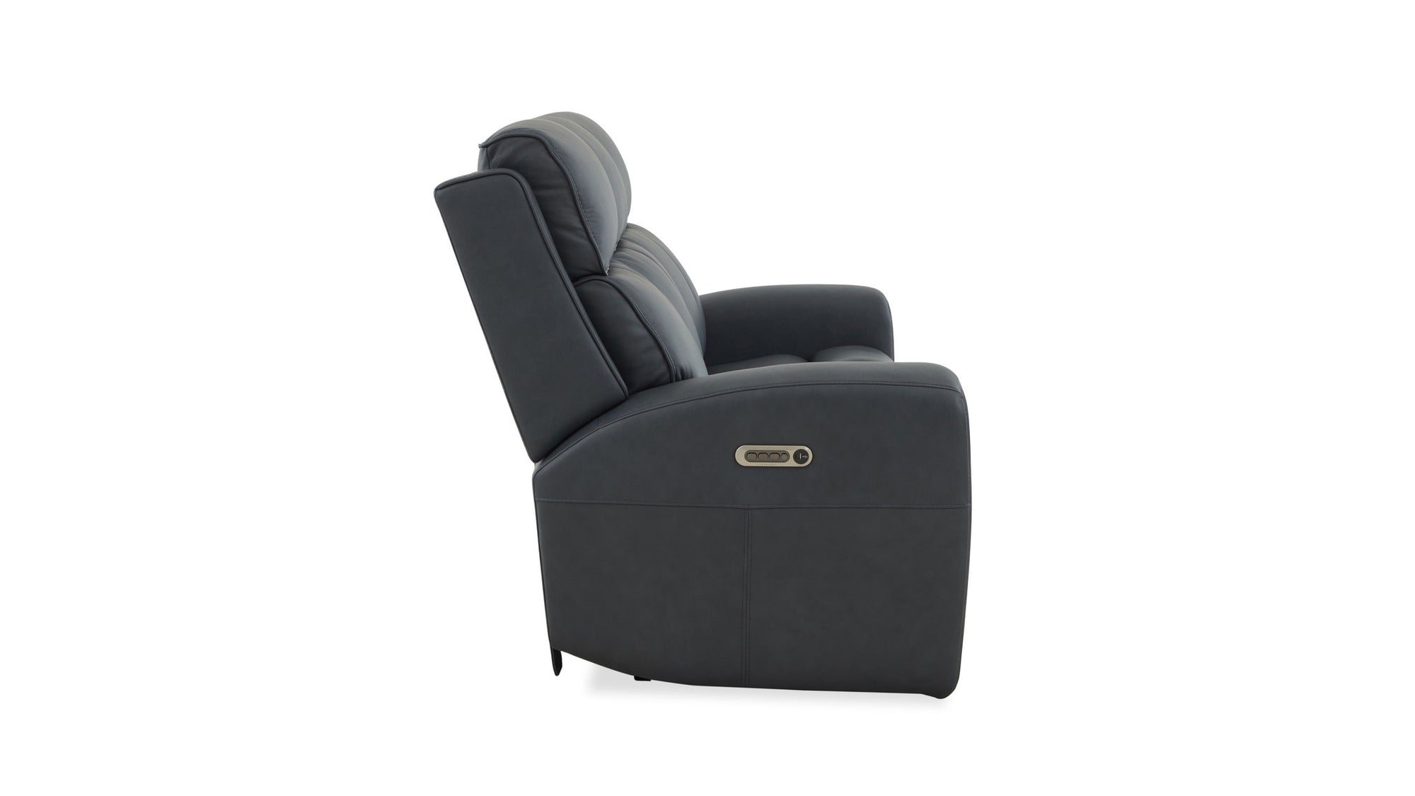Warren - Power Reclining Sofa With Console, Power Headrest & Lumbar - Black