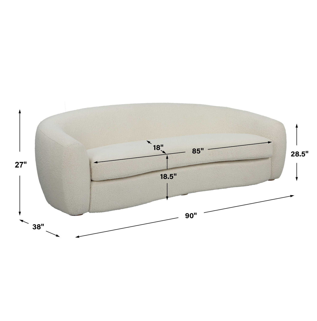 Capra - Art Deco White Sofa