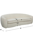 Capra - Art Deco White Sofa