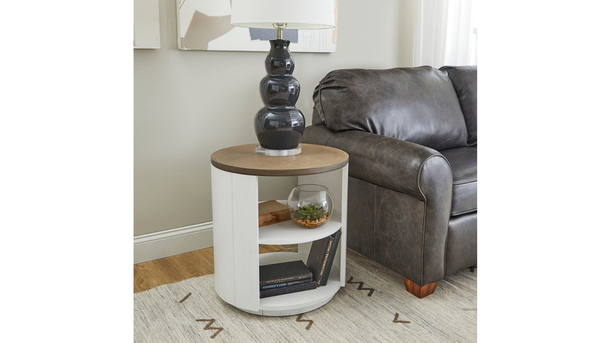 Melody - Round End Table - White