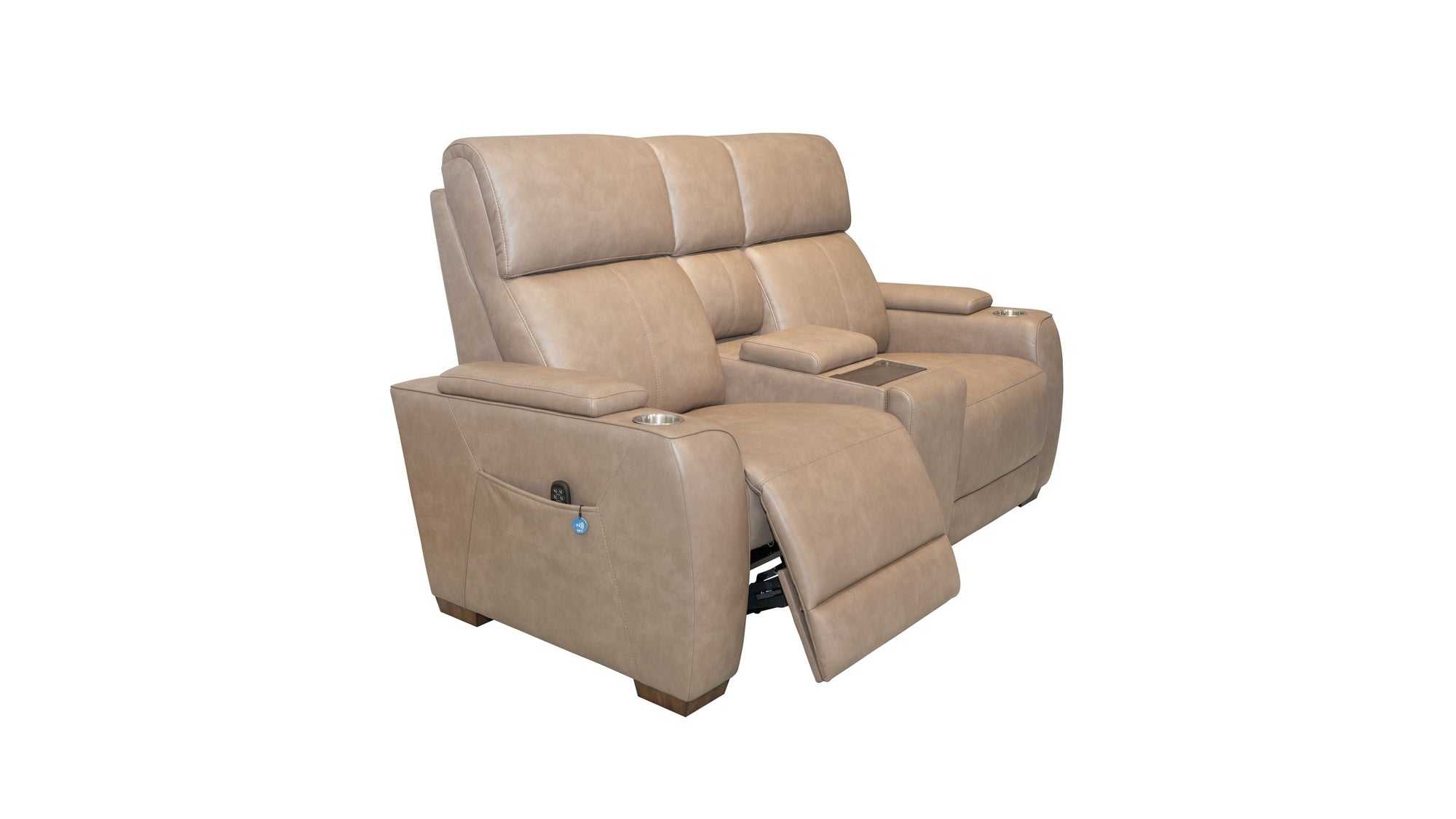 Vibe - Power Reclining Loveseat With Console, Power Headrest, Lumbar, Heat, Massage & Pulse