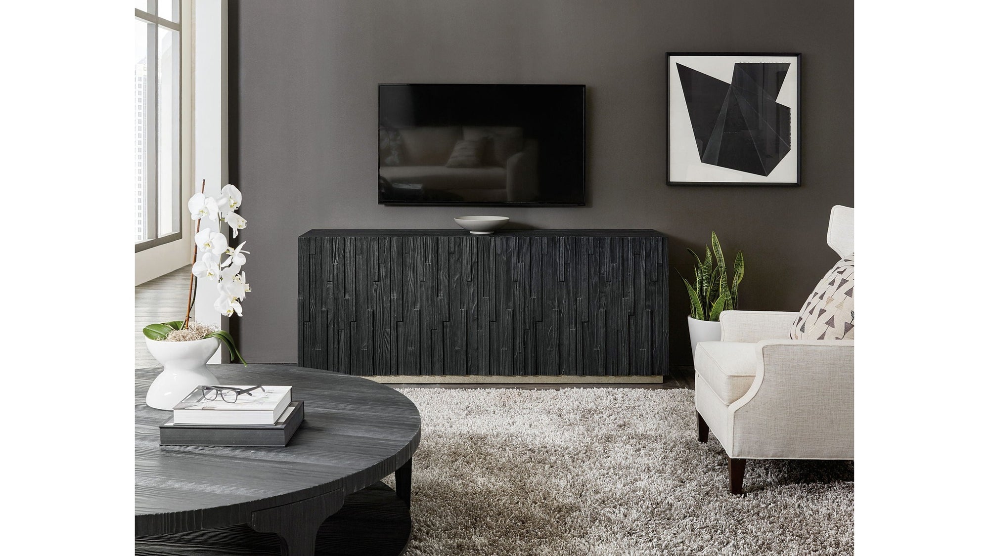 Chapman - Shou Sugi Ban Entertainment Console - Black
