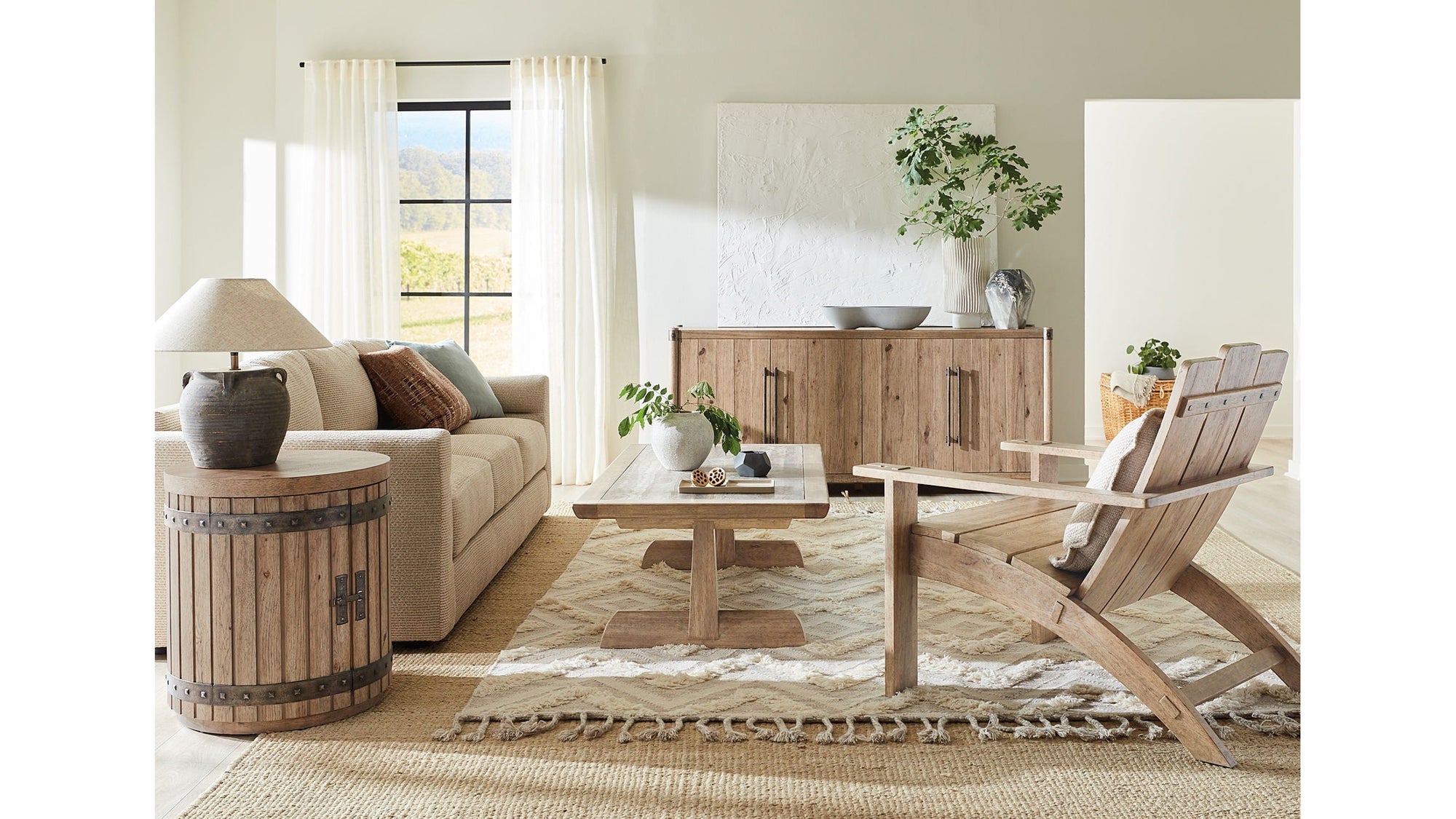 Vineyard Row - Rectangle Cocktail Table - Light Brown