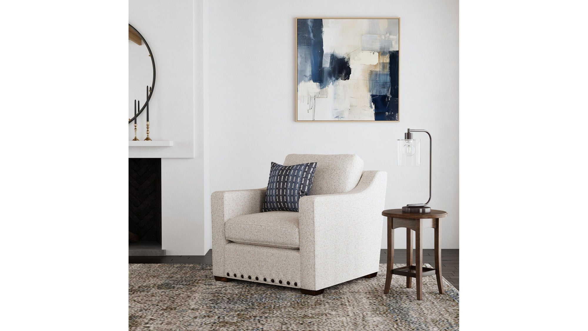 Milo - Fabric Chair With Nailhead Trim