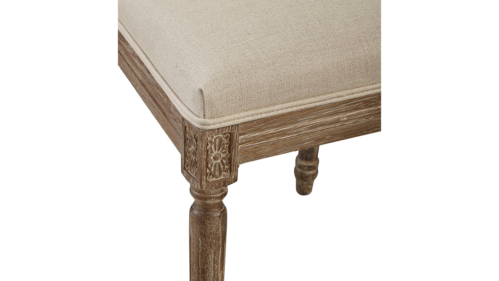 Caned Back Side Chair Set of 2 - Linen & Oak