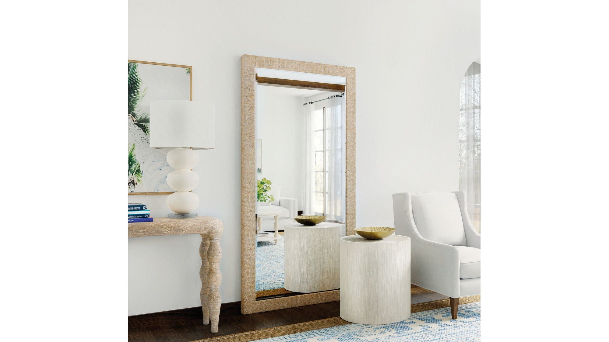 Serenity - Sandpiper Floor Mirror - Beige