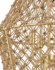 Macrame - 4 Light Rope Pendant - Light Brown