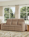 Dutch - Power Reclining Sofa With Console, Power Headrest, & Lumbar
