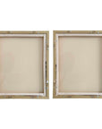 Just - Peaking Framed Abstract Prints (Set of 2) - Black / Gray / Green / Pink / Purple / White