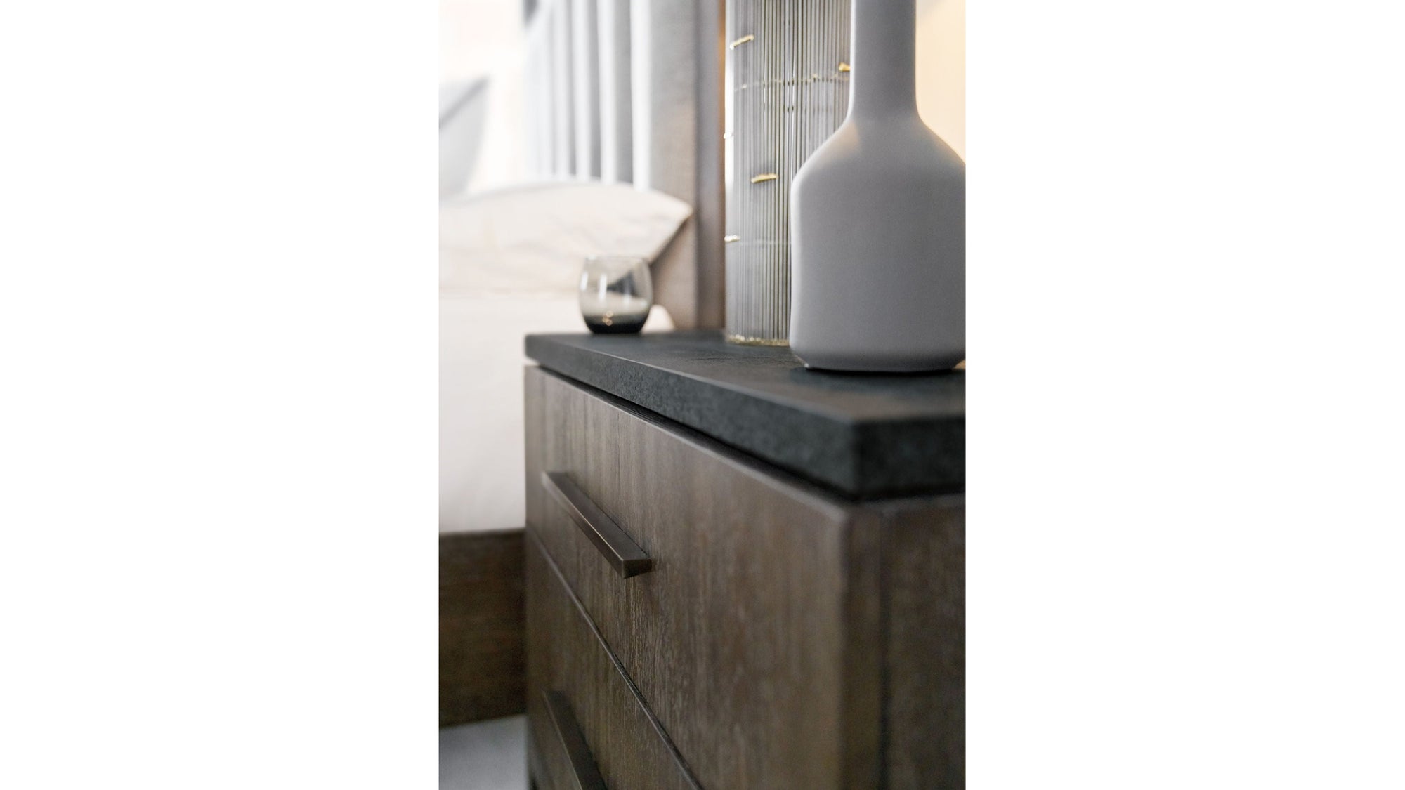 Miramar Aventura - San Marcos Stone Top Nightstand - Dark Gray
