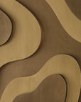 Golden Terrain - Wooden Wall Decor (Set of 2) - Brown / Gold