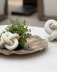 Limestone - Link Sculptures (Set of 2) - Beige
