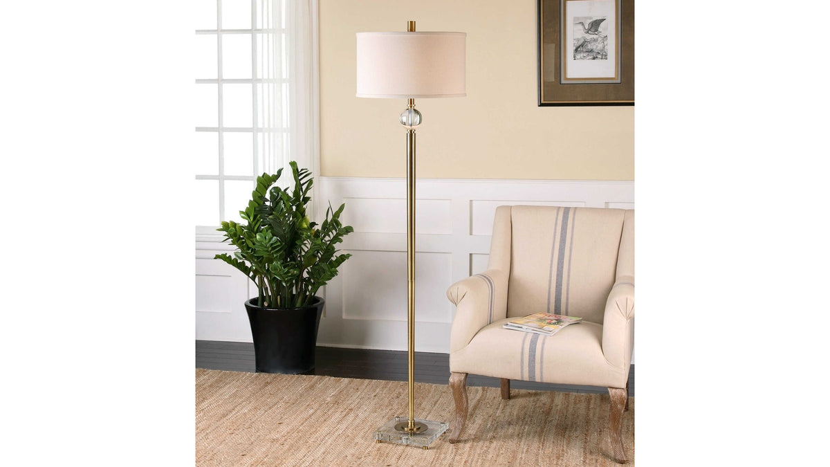 Mesita - Floor Lamp - Brass