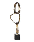 Loopform - Ring Sculpture - Black / Brass