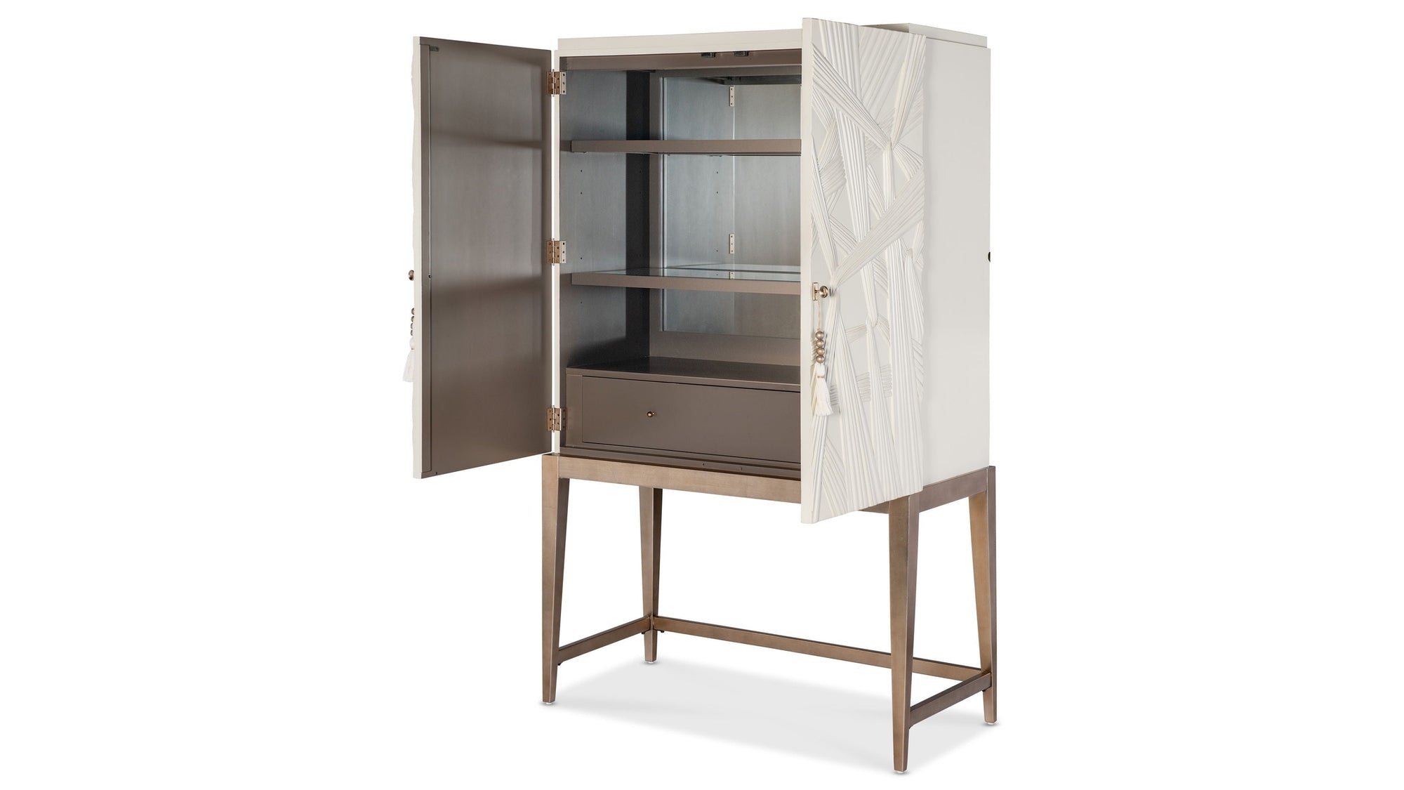 Melange - Dream Weaver Bar Cabinet - White