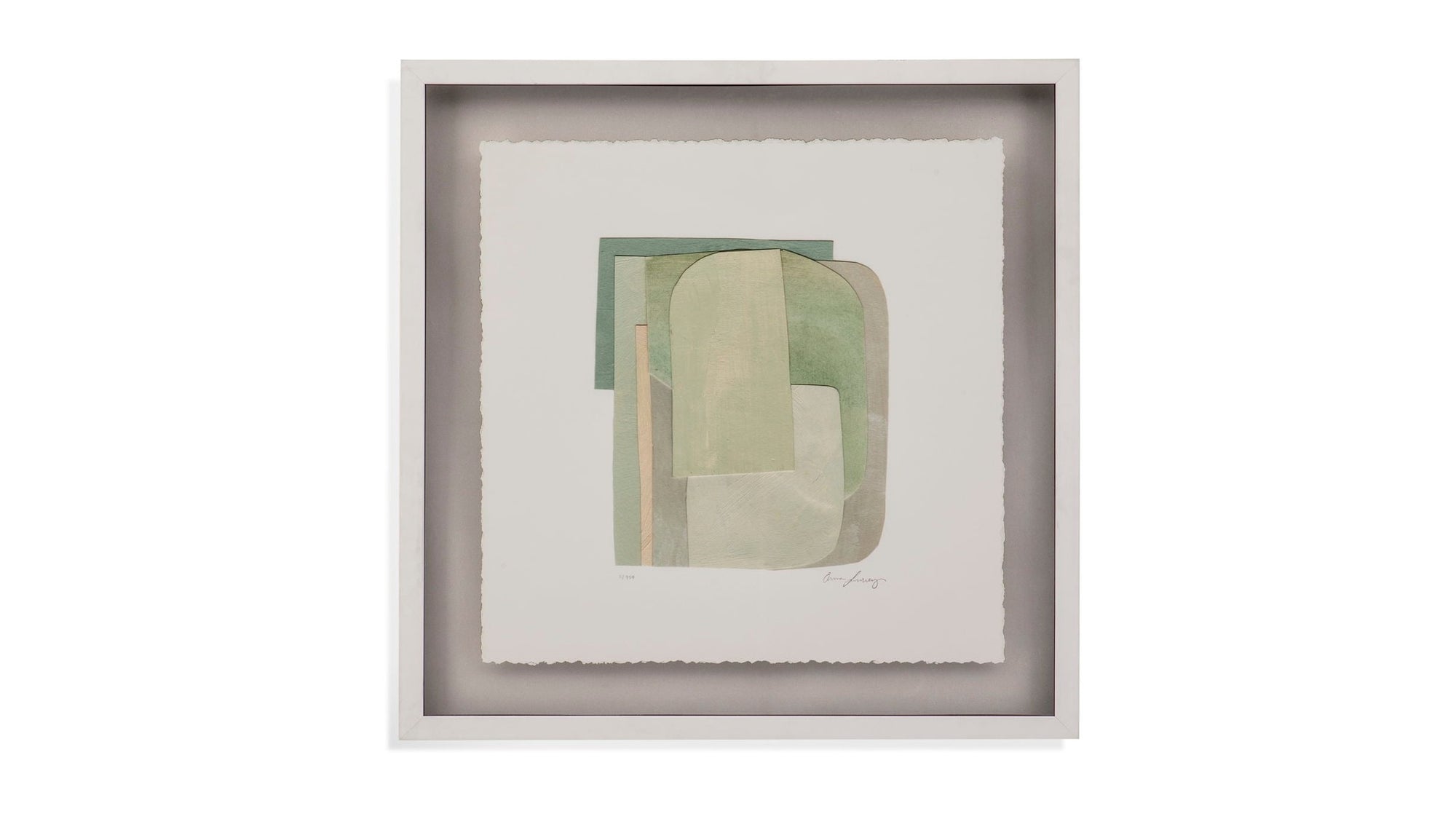 Color Structure IV Framed Print - Green