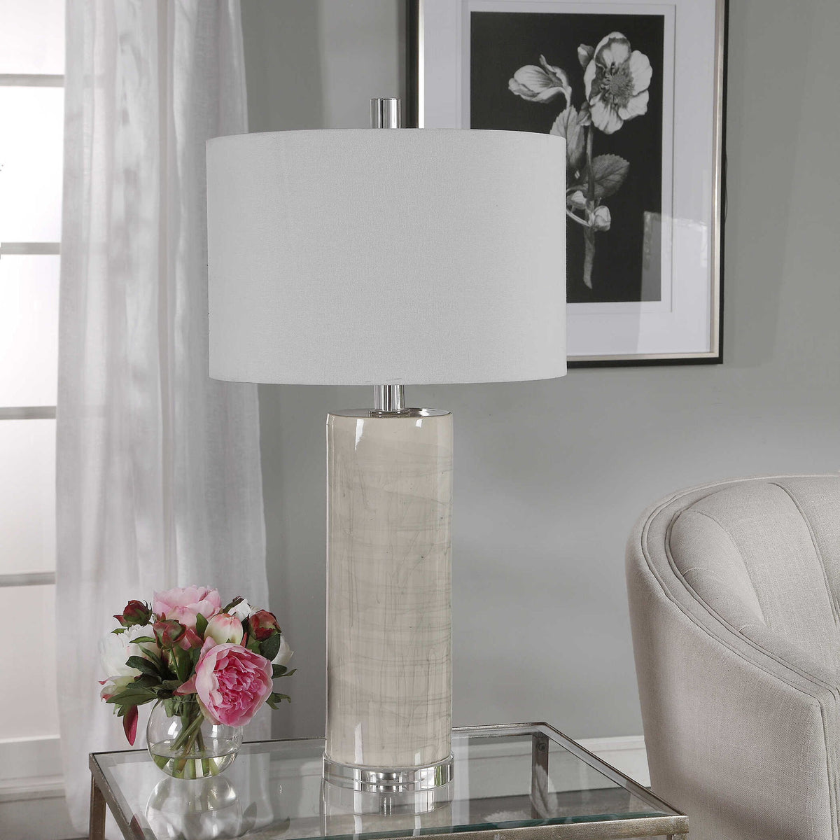 Zesiro - Modern Table Lamp - Silver