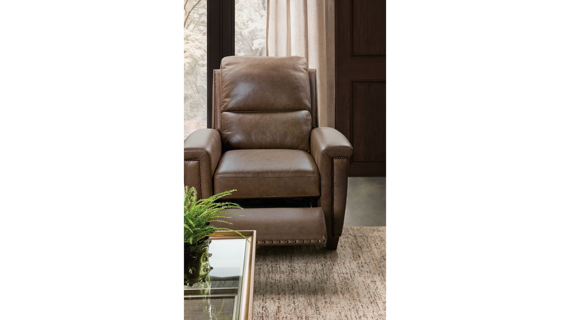 MS - Julian Zero Gravity Power Recliner with Power Headrest - Dark Brown