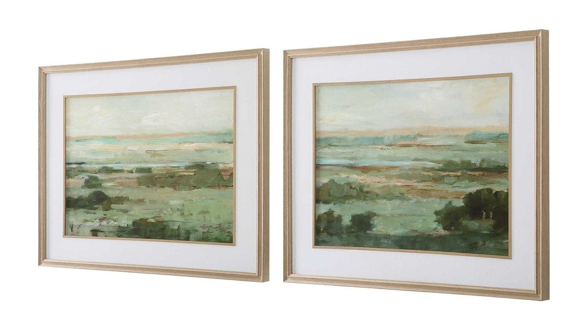 Warm - Valley Framed Prints Set of 2 - Light Brown