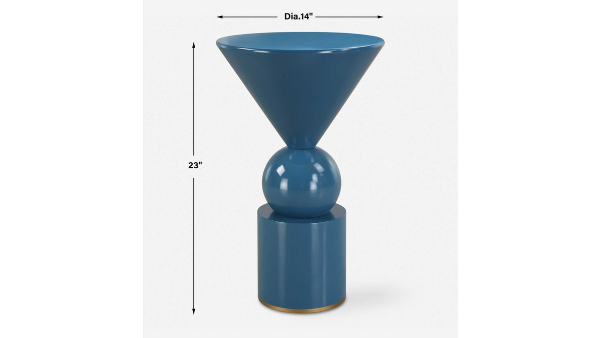 Trig - Blue Accent Table