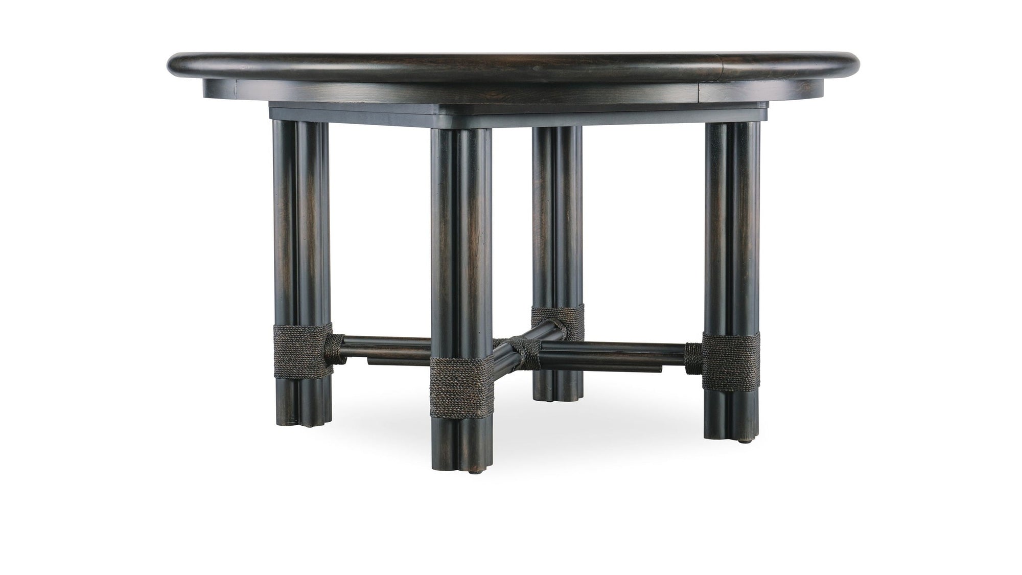 Retreat - Pole Rattan Round Dining Table With 1-20in Leaf