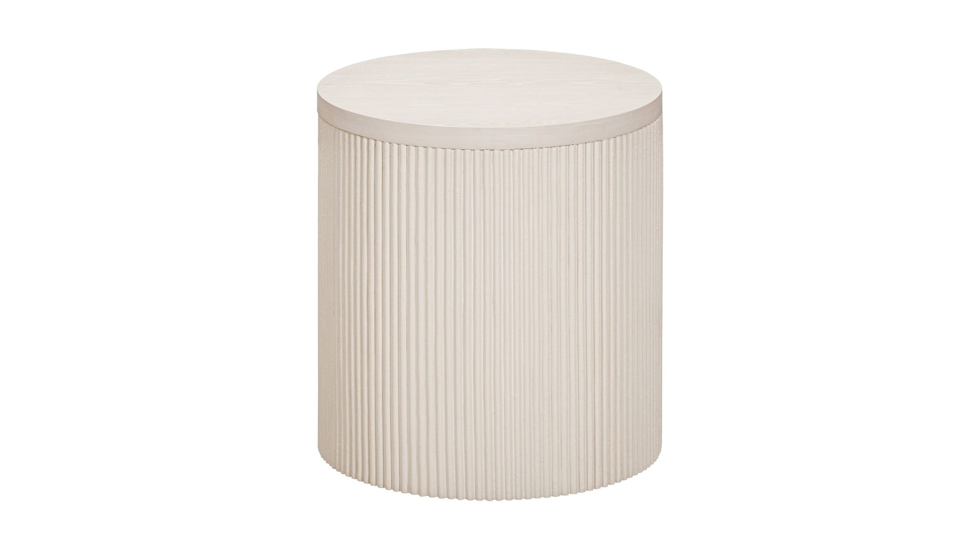 Lena - End Table - Washed White Oak