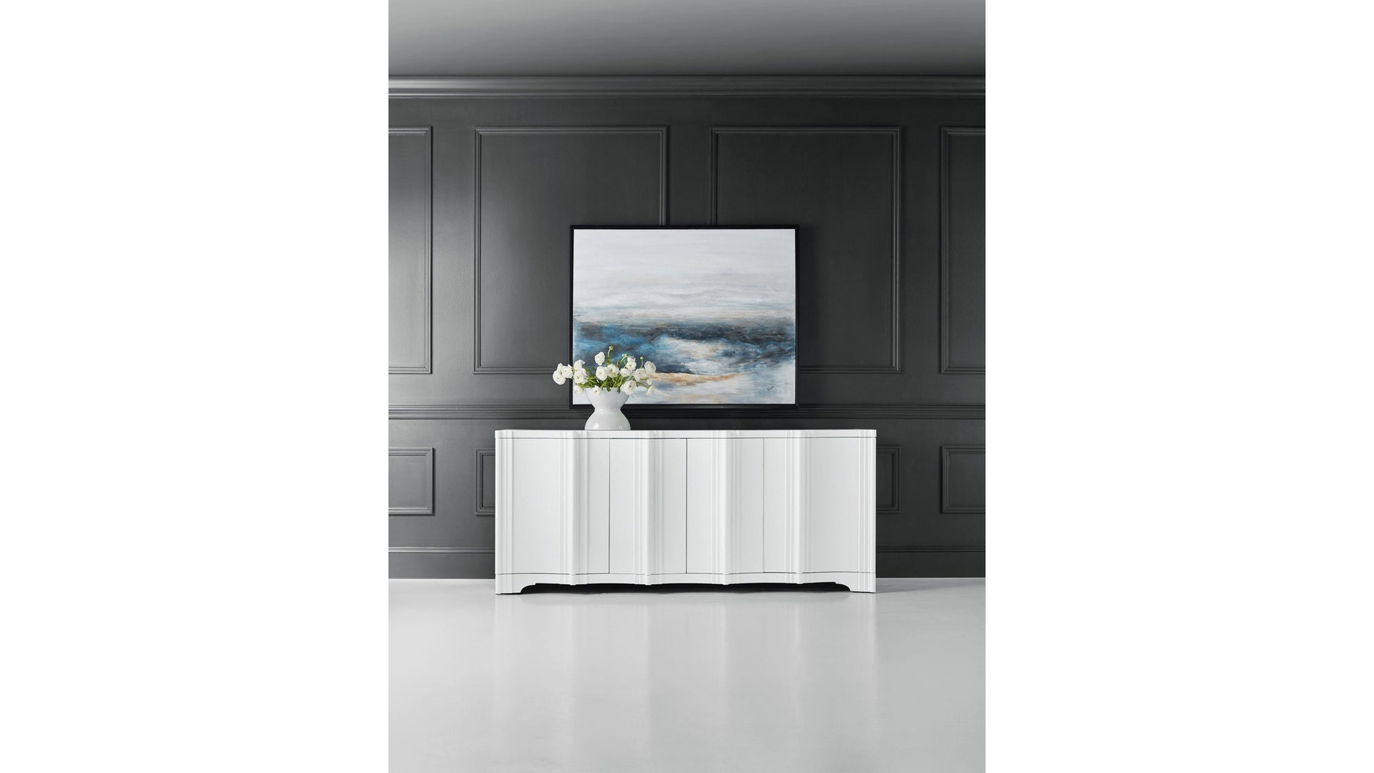 Melange - Corinth 4-Door Entertainment Console - White