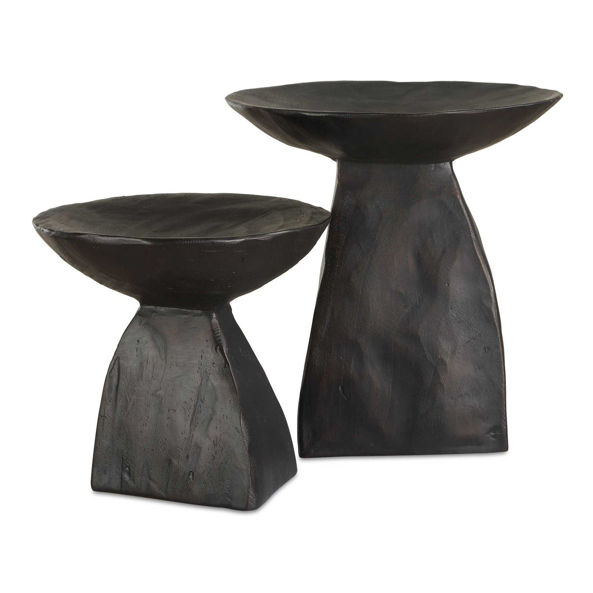 Shadow - Pedestal Bowls (Set of 2) - Black