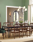 Charleston - Rectangle Leg Dining Table With 2-22" leaves - Dark Brown