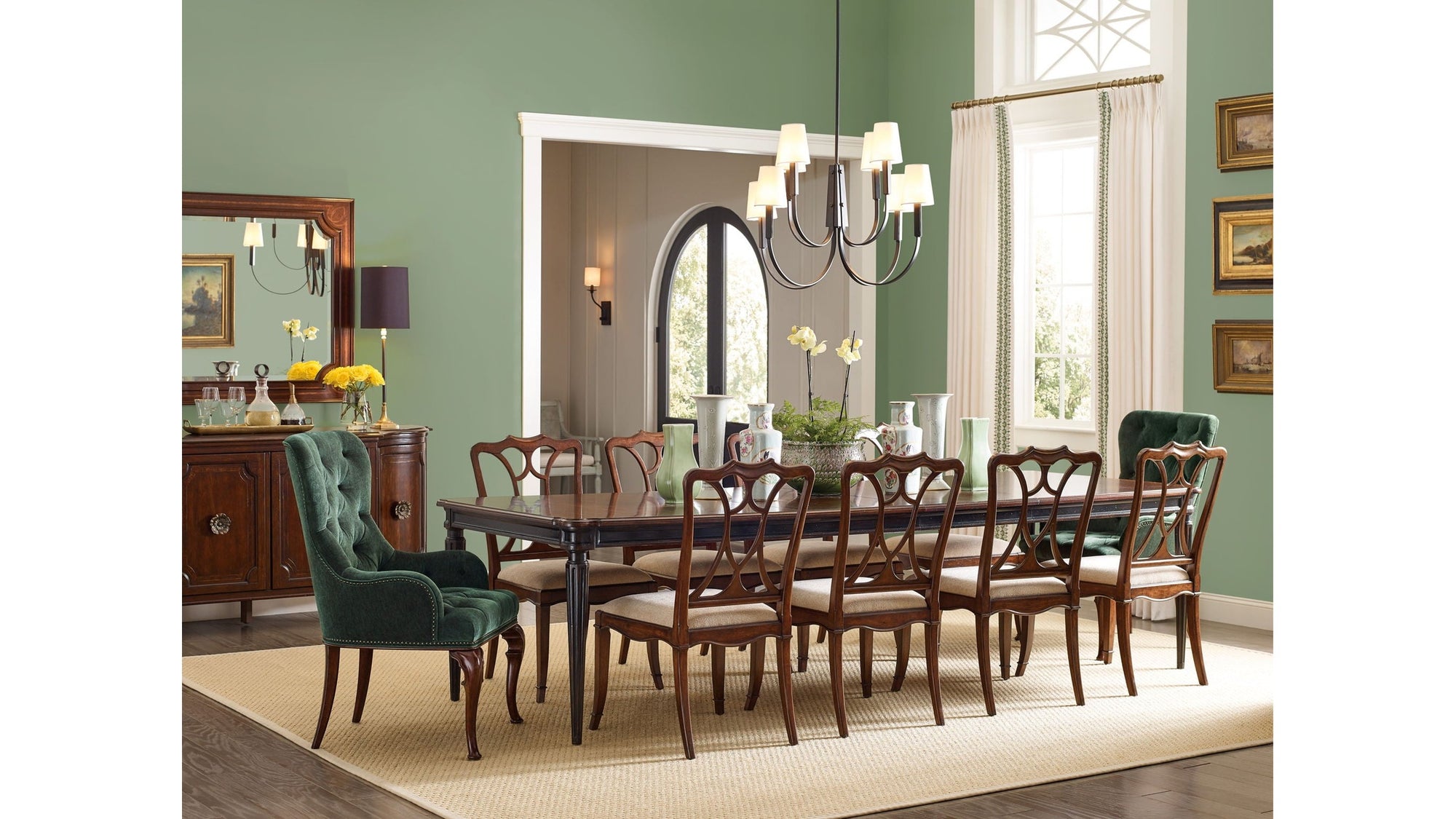 Charleston - Host Chair Set of 2 - Green