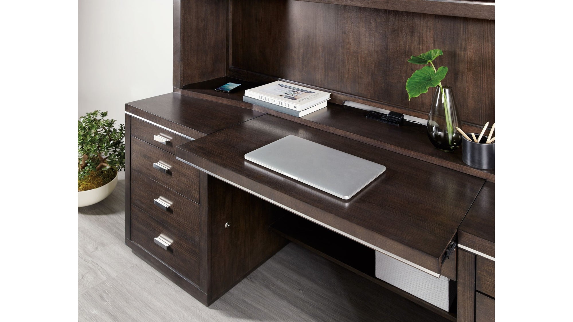 Work Your Way - House Blend Computer Credenza - Dark Brown