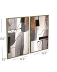 Standards Canvas Art Set of 2 - Pearl Silver