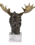 Moose Bust - Bronze Sculpture - Bronze