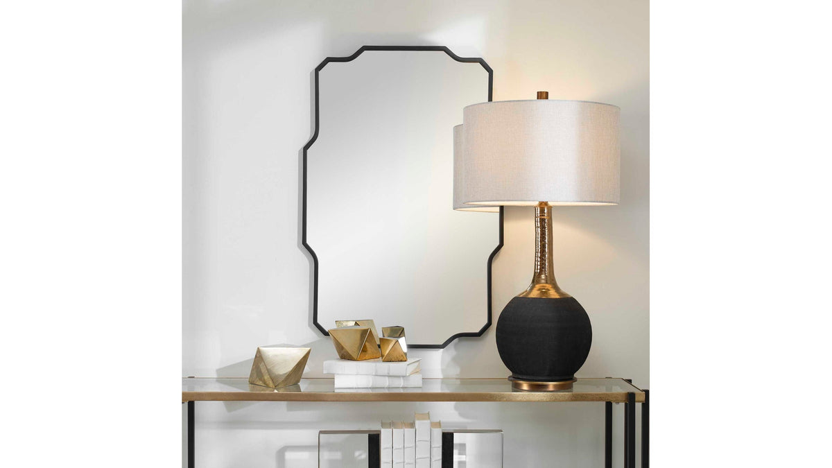 Casmus - Iron Wall Mirror - Black