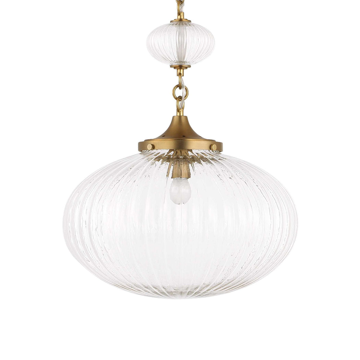 Bellaire - 1 Light Glass Shade Pendant - Gold