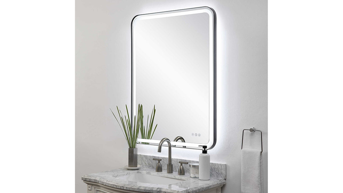Crofton - Lighted Large Mirror - Black
