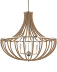 Lovelock - 4 Light Rope Empire Chandelier - Light Brown